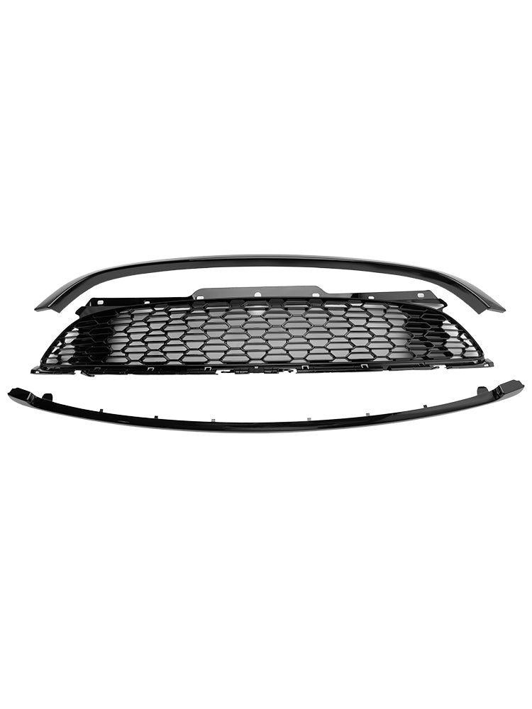 3 STüCKE Glanz Schwarz Front Grill Grille Fit Mini R55 R56 R57 R58 R59 Cooper S &amp; JCW