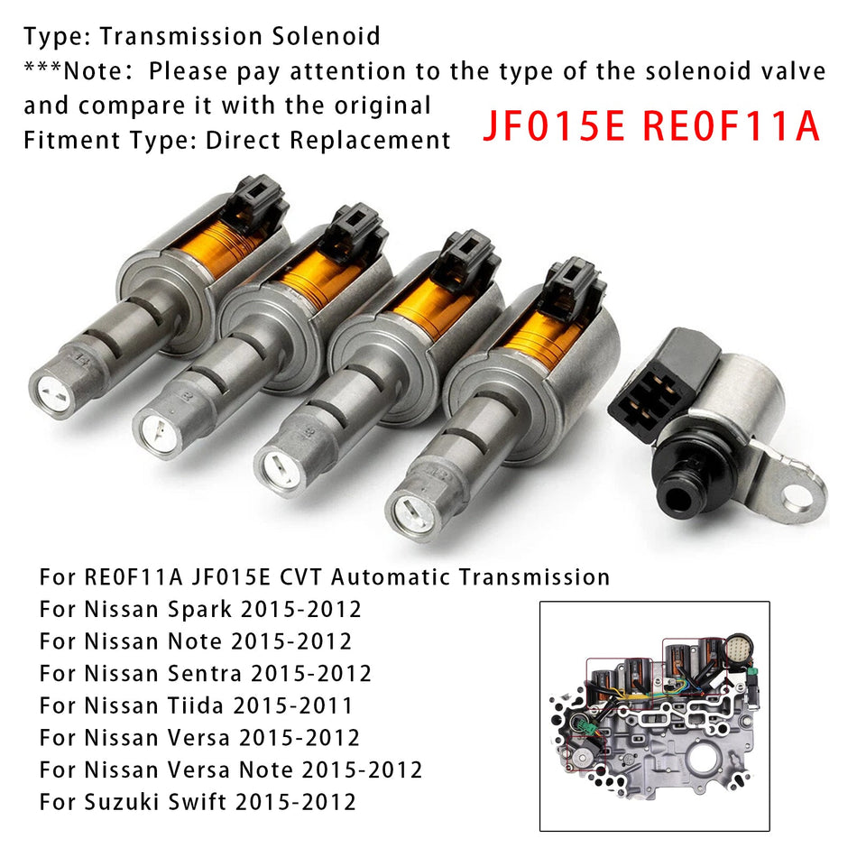 JF015E RE0F11A CTV-Getriebemagnetventil-Kit für Nissan Note, Sentra, Tiida, Versa
