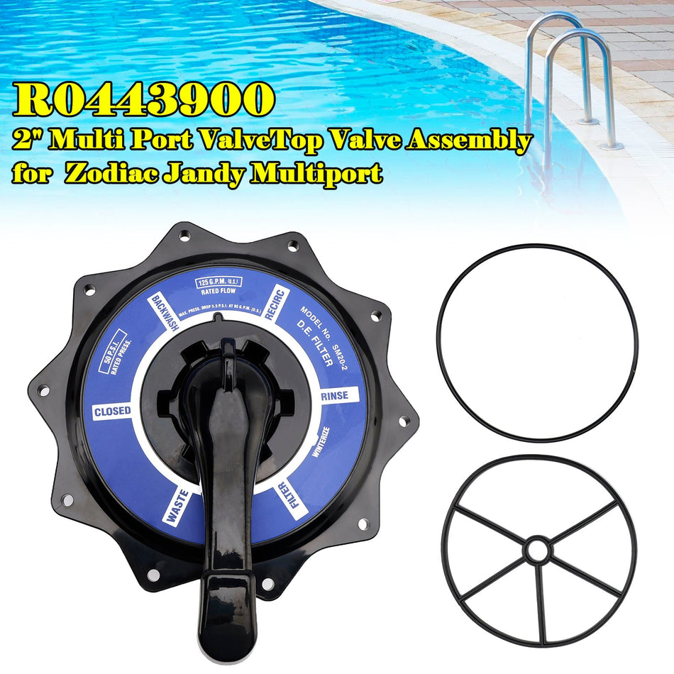 R0443900 2"" Oberventilbaugruppe für Zodiac Jandy Multiport-Ventilersatz