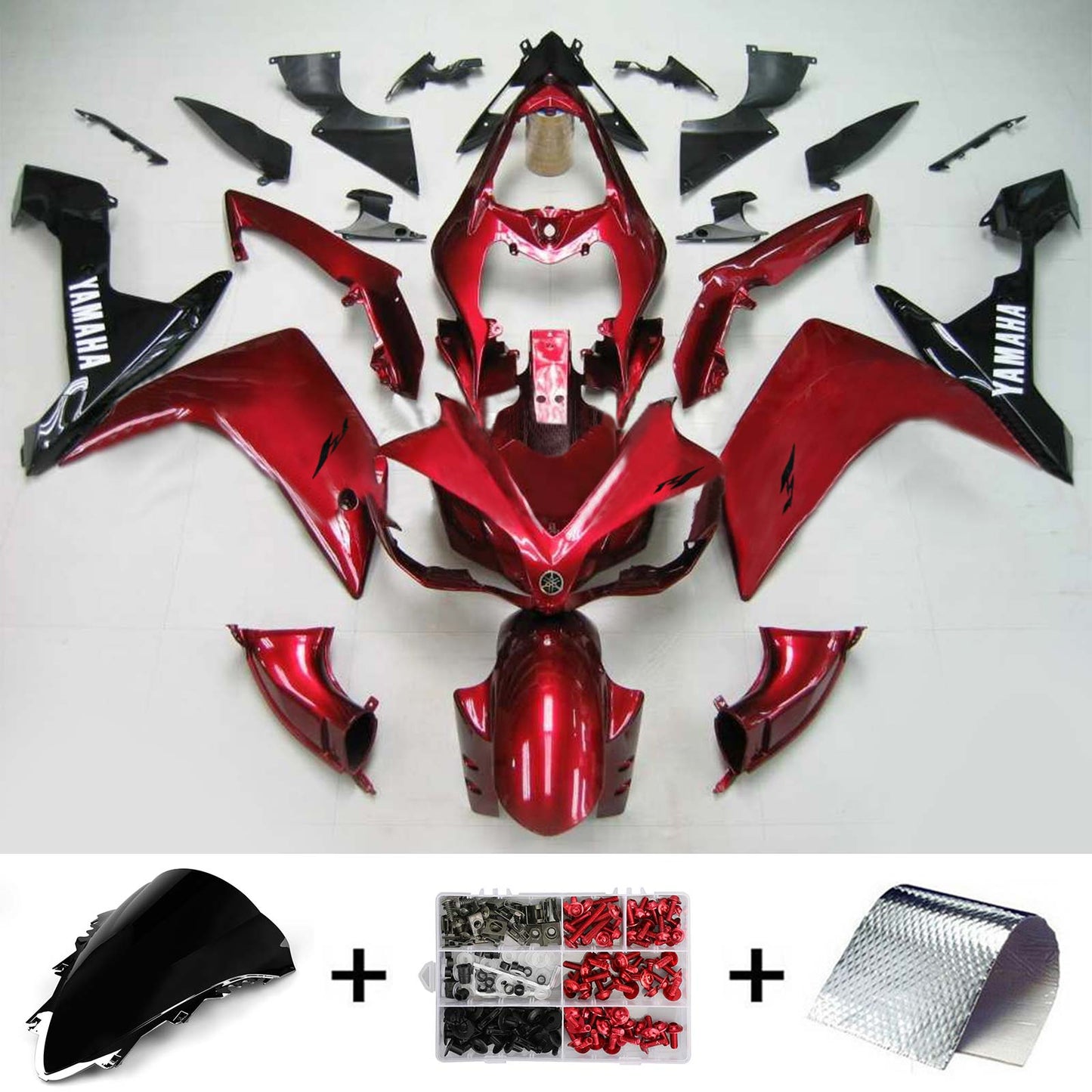 Amotopart Yamaha 2007-2008 YZF 1000 R1 Redverrückte Kit