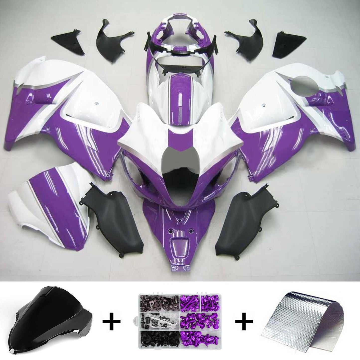 Amotopart Suzuki Hayabusa GSXR1300 1999-2007 Kit de carénage Corps Plastique