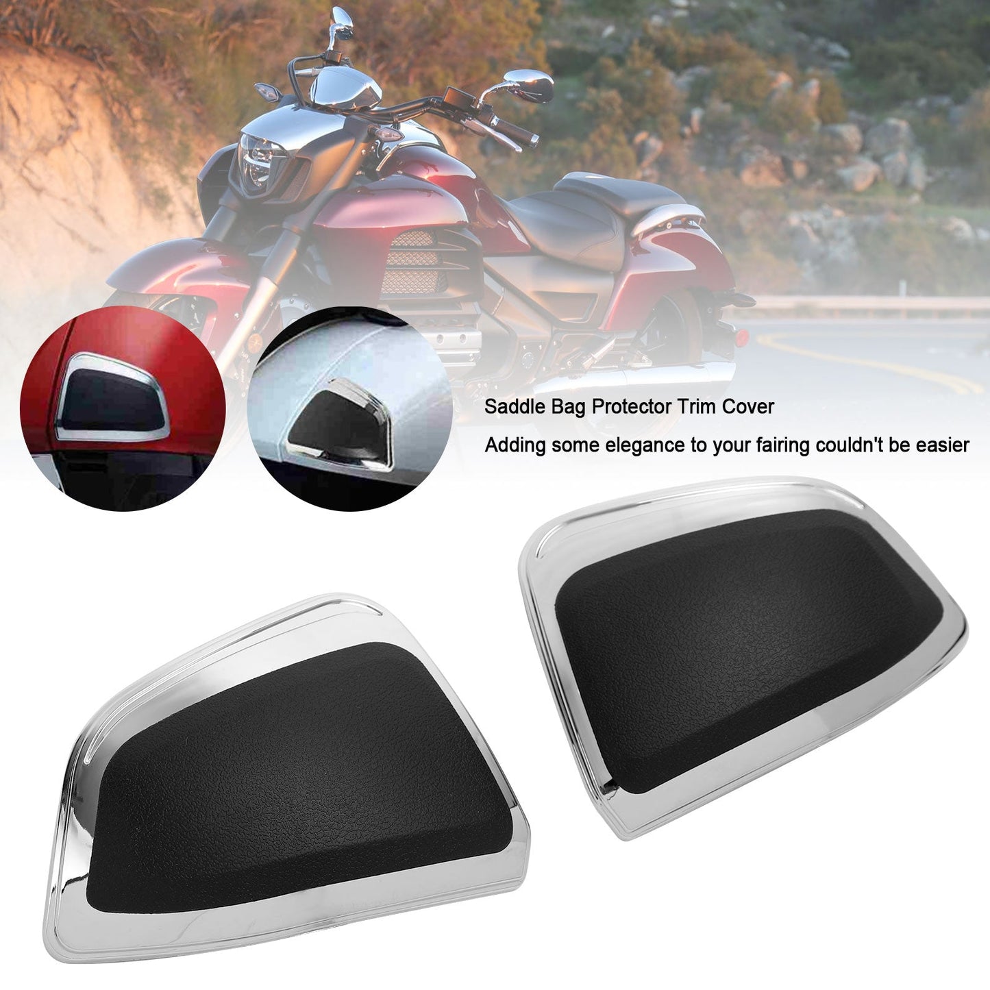 Chrome Sattle Bag Protector Trimmabdeckung für Honda Goldwing GL1800 F6B 2012-2017