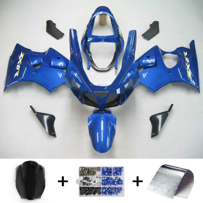 Amotopart 2000-2002 Kawasaki ZX6R Verkleidung hellblaues Kit