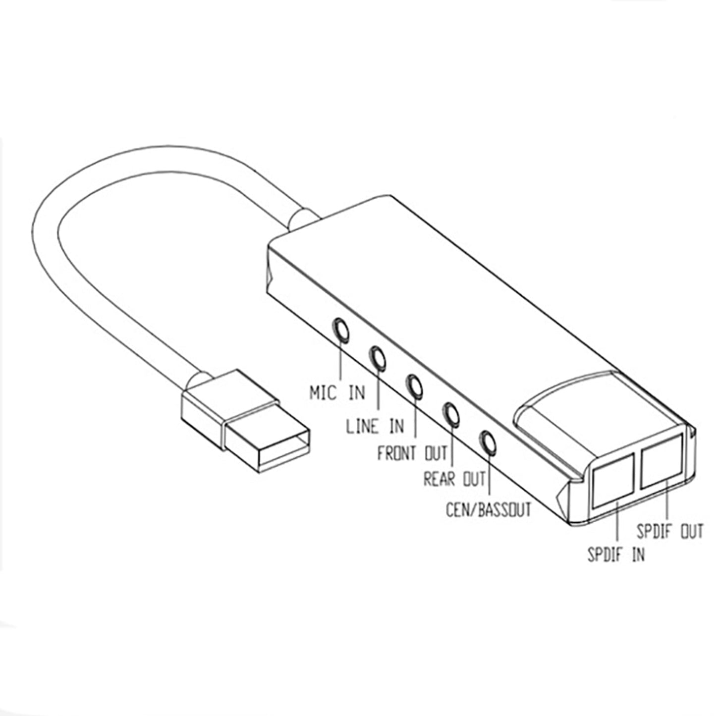 New Aluminum Alloy USB Optical Fiber SPDIF Card Computer External Multi-Function