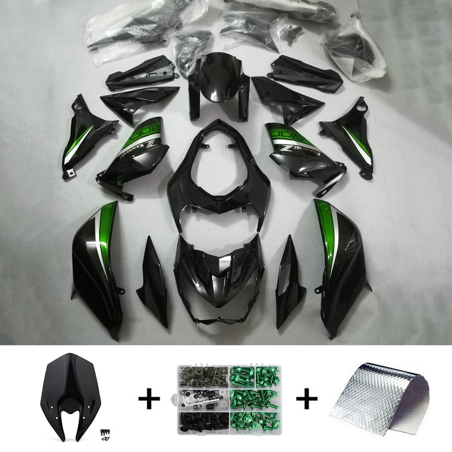 Amotopart Verkleidungsset für Kawasaki Z800 2013–2018, Karosserie, Kunststoff, ABS