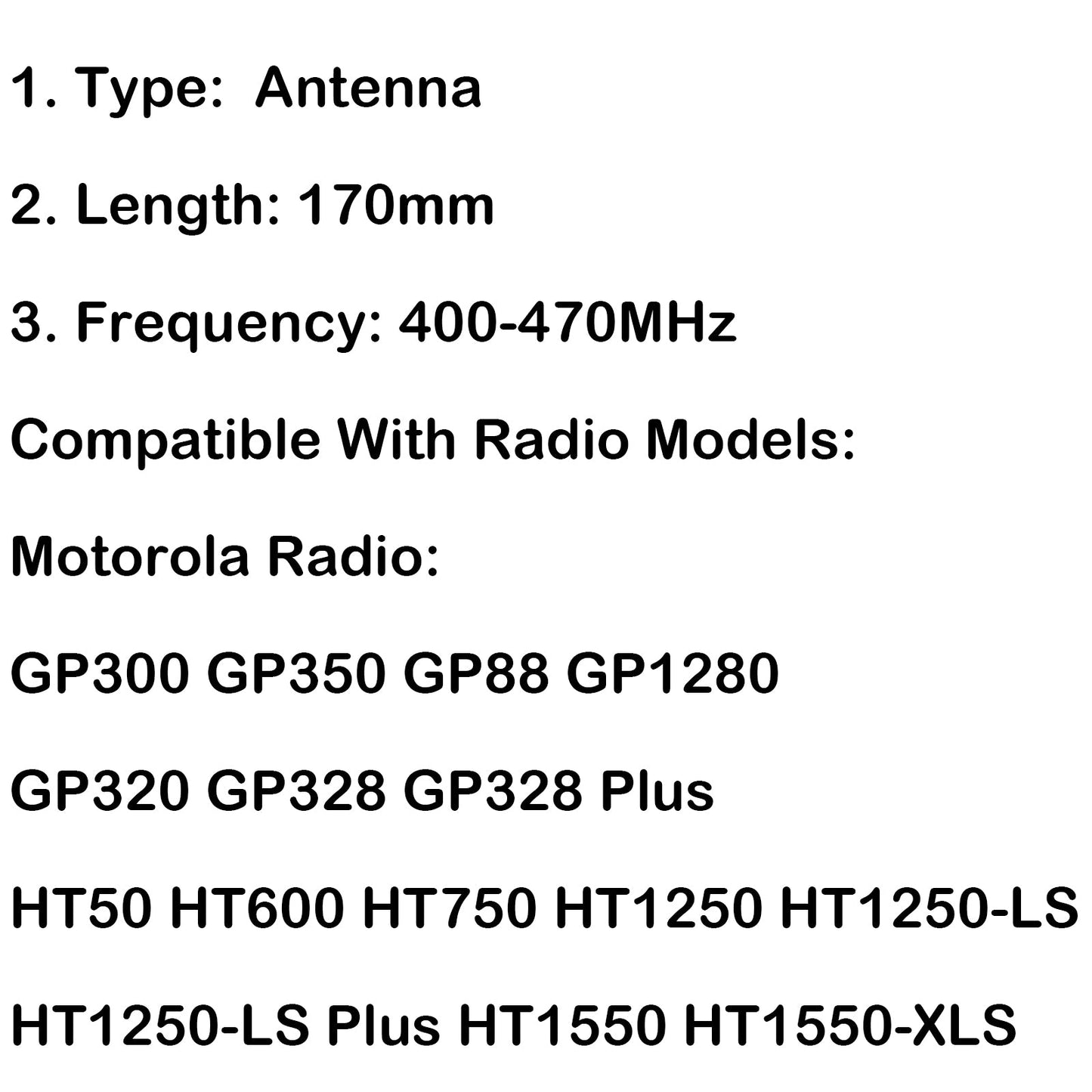 5 Stück UHF-Anantenne 400–470 MHz für Motorola GP340 GP300 GP328 GP344 GP380 Radio