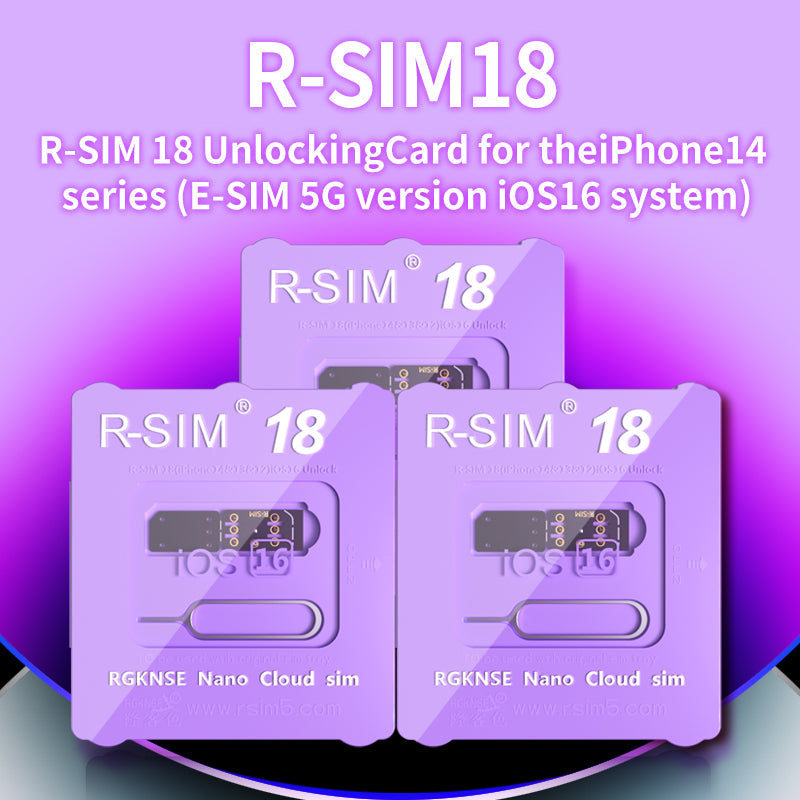 R-SIM 18 Nano Unlock RSIM-Karte passend für iPhone 14 13 Pro MAX 12 Pro 11 X IOS 16