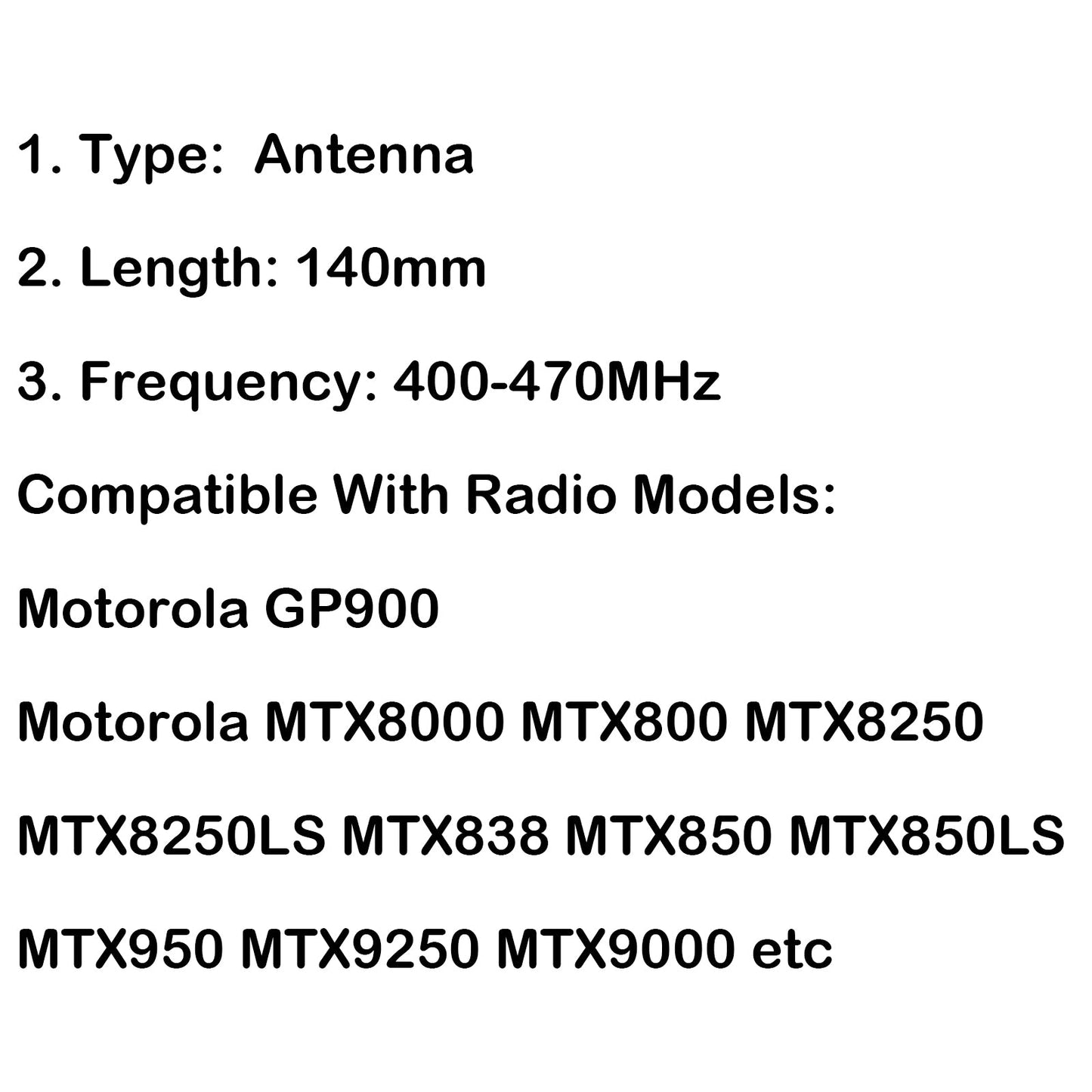 Pack de 5 Antennes 400-470MHz pour Radio Motorola HT1000 MTS2000 XTS2500 XTS5000 MTX850