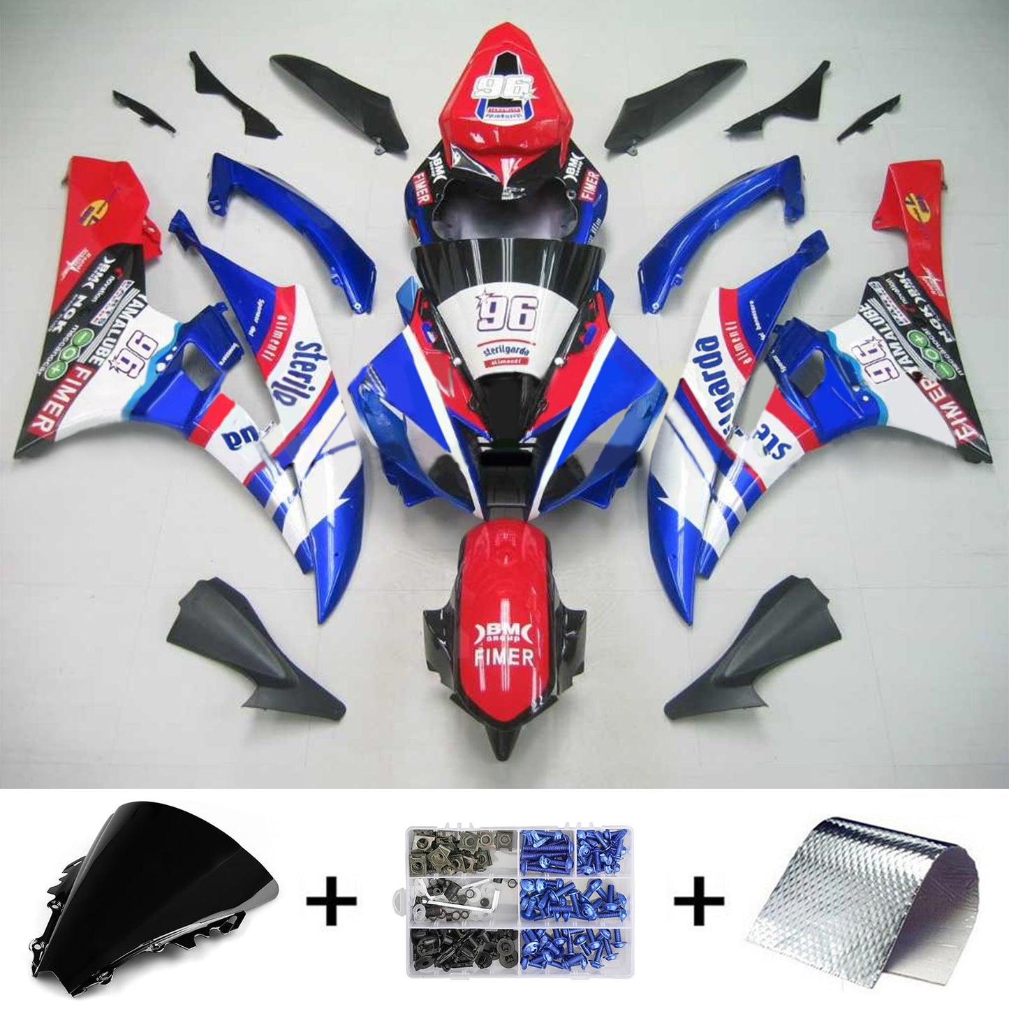 Amotopart Verkleidung fit für Yamaha YZF 600 R6 2006-2007