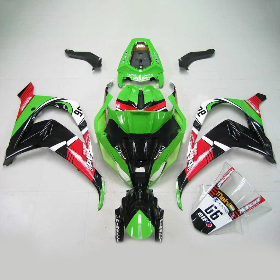 Amotopart Kawasaki 2016-2019 ZX10R Green Black Red Mix Abzugskit
