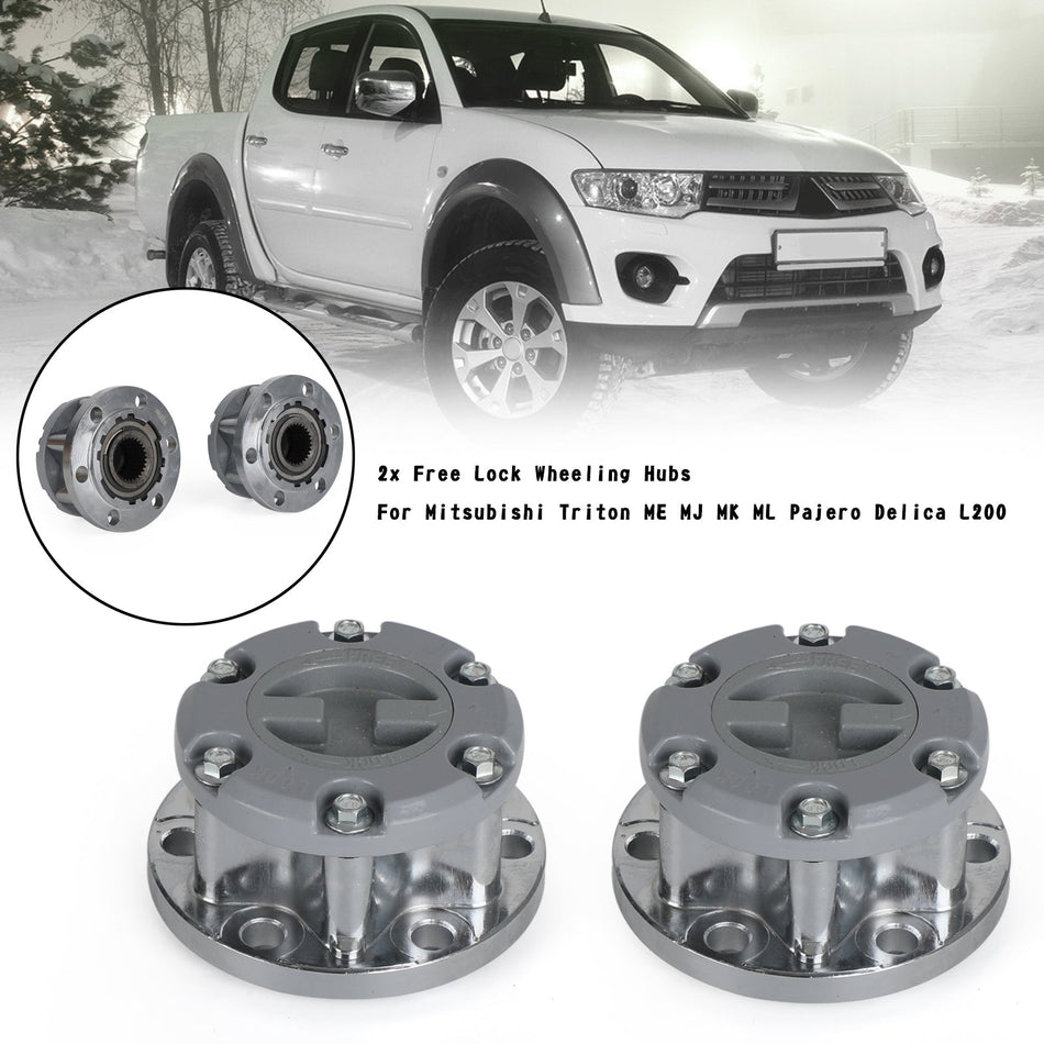 2x moyeux de roue Free Lock pour Mitsubishi Triton ME MJ MK ML Pajero Delica L200 générique