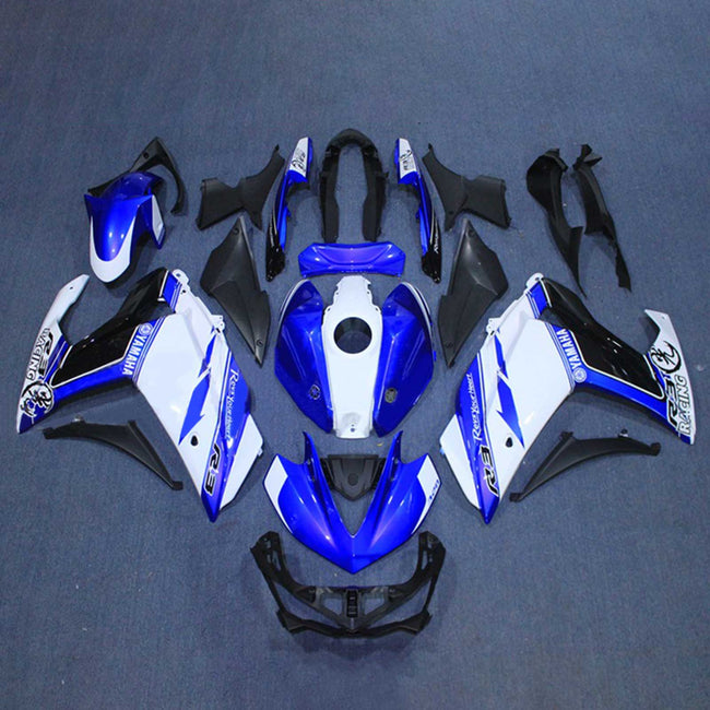 Kit de carénage AMOTOPART Yamaha 2014-2018 YZF R3 &amp; 2015-2017 YZF R25 Kit de carénage bleu mix blanc