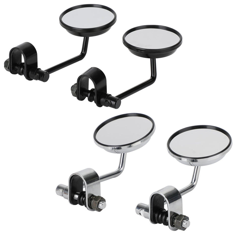 Klemmspiegel im alten Stil, 7,6 cm, runde Spiegel für Cafe Racer, Chopper, Bobber, Paar Generic
