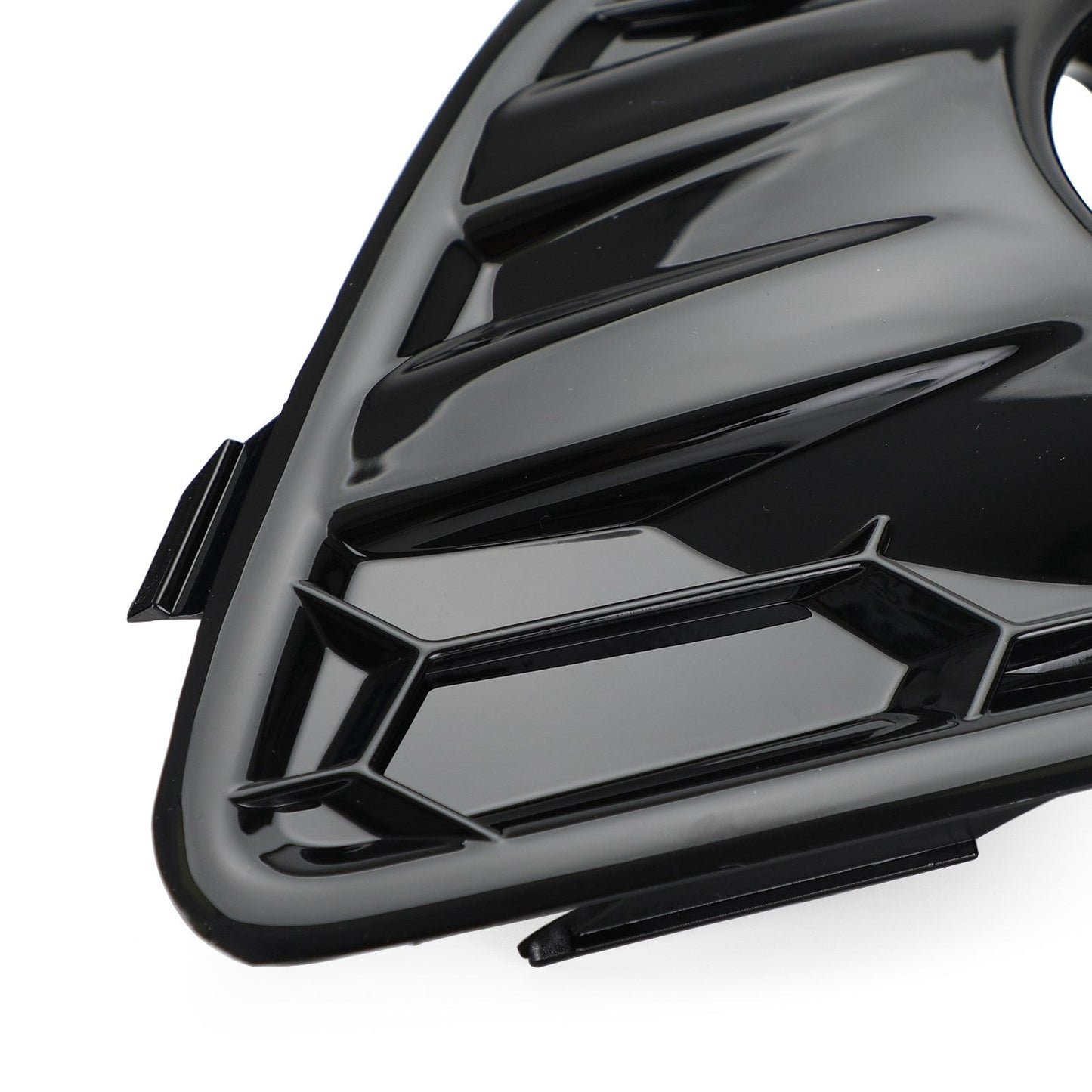Paar Kühlergrill Gloss Black Front Nebel Lichtlampe Abdeckung Ford Fiesta 2013-2017 Generisches Generikum