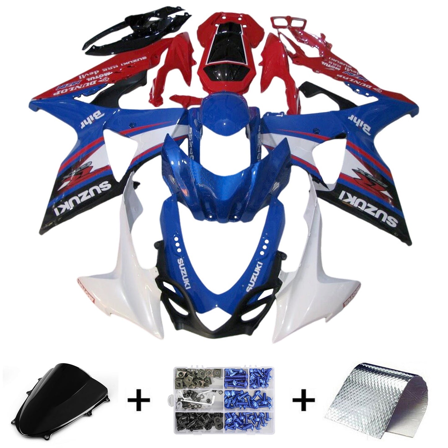 2009–2016 Suzuki GSXR1000 K9 Einspritzverkleidungs-Set, Karosserie, Kunststoff, ABS