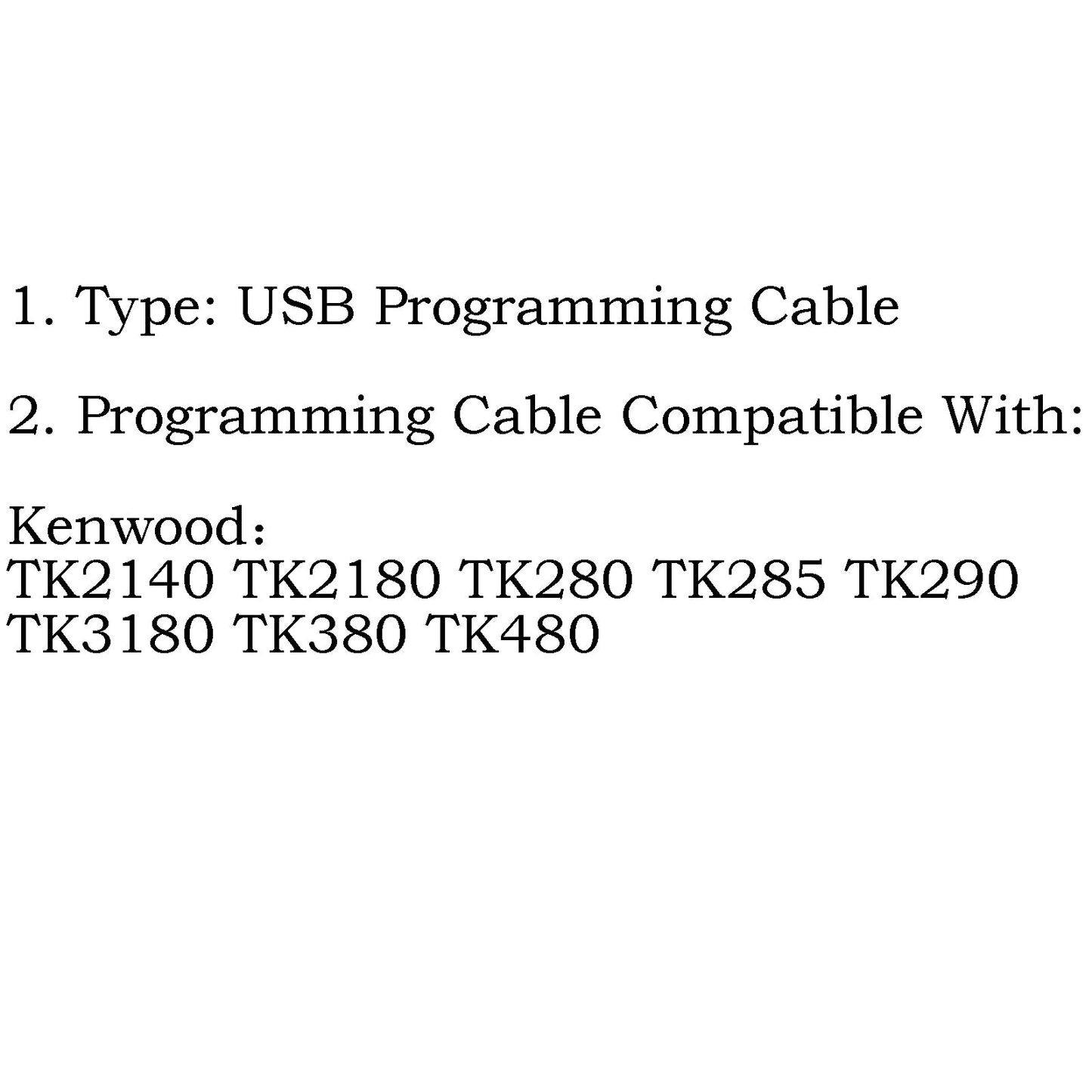 1 Stück USB-Programmierkabel für Kenwood TK2140 TK2180 TK280 TK285 TK290/3180 + CD