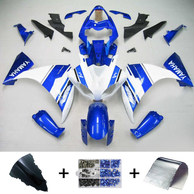 Amotopart Yamaha 2012-2014 YZF 1000 R1 Blue White Abzugskit