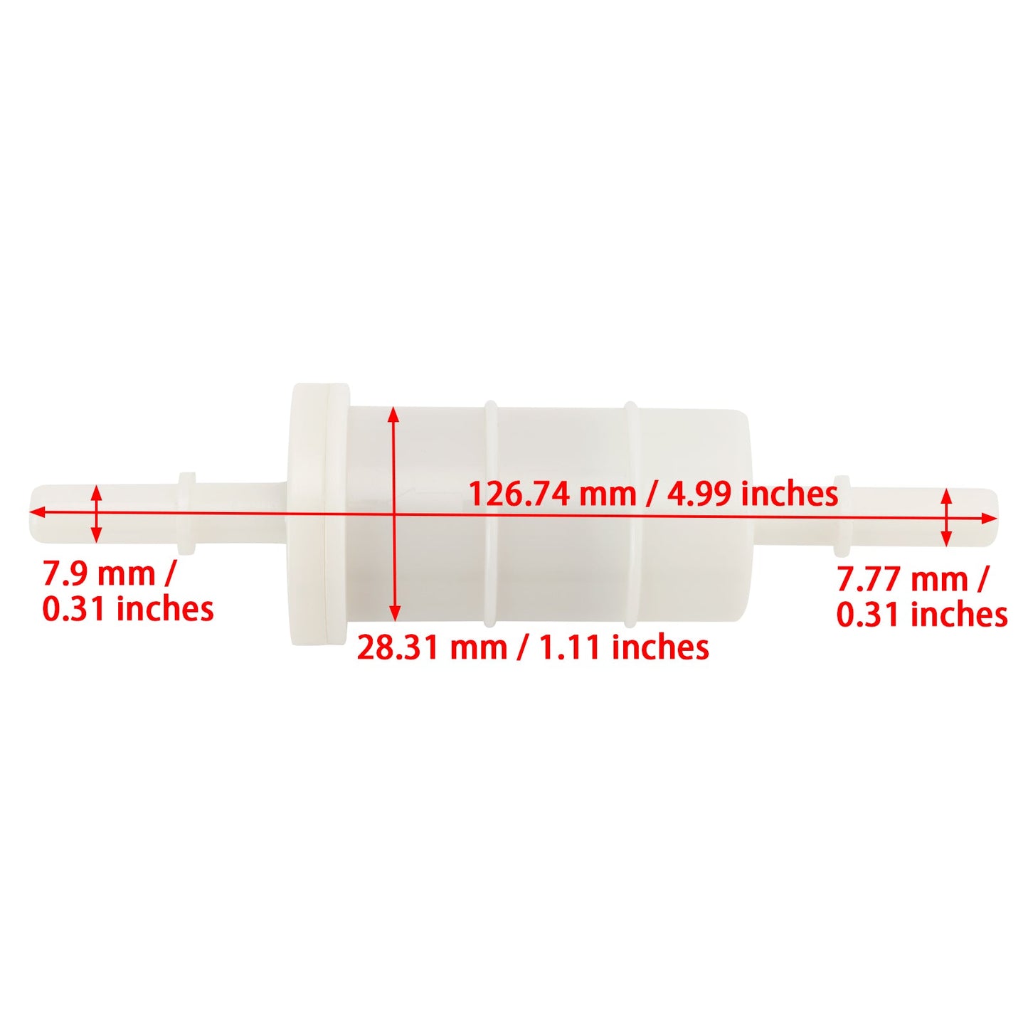 Inline-Kraftstofffilter für Mercury 4-Takt 30 PS, 35 PS, 40 PS, 50 PS, 60 PS, 65 PS, 75 PS, 85 PS