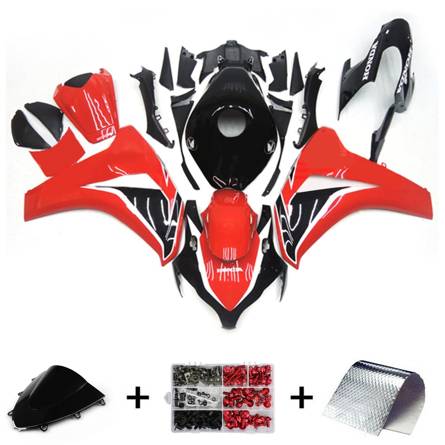 Amotopart Honda CBR1000RR 2008–2011 Verkleidungsset, Karosserie, Kunststoff, ABS