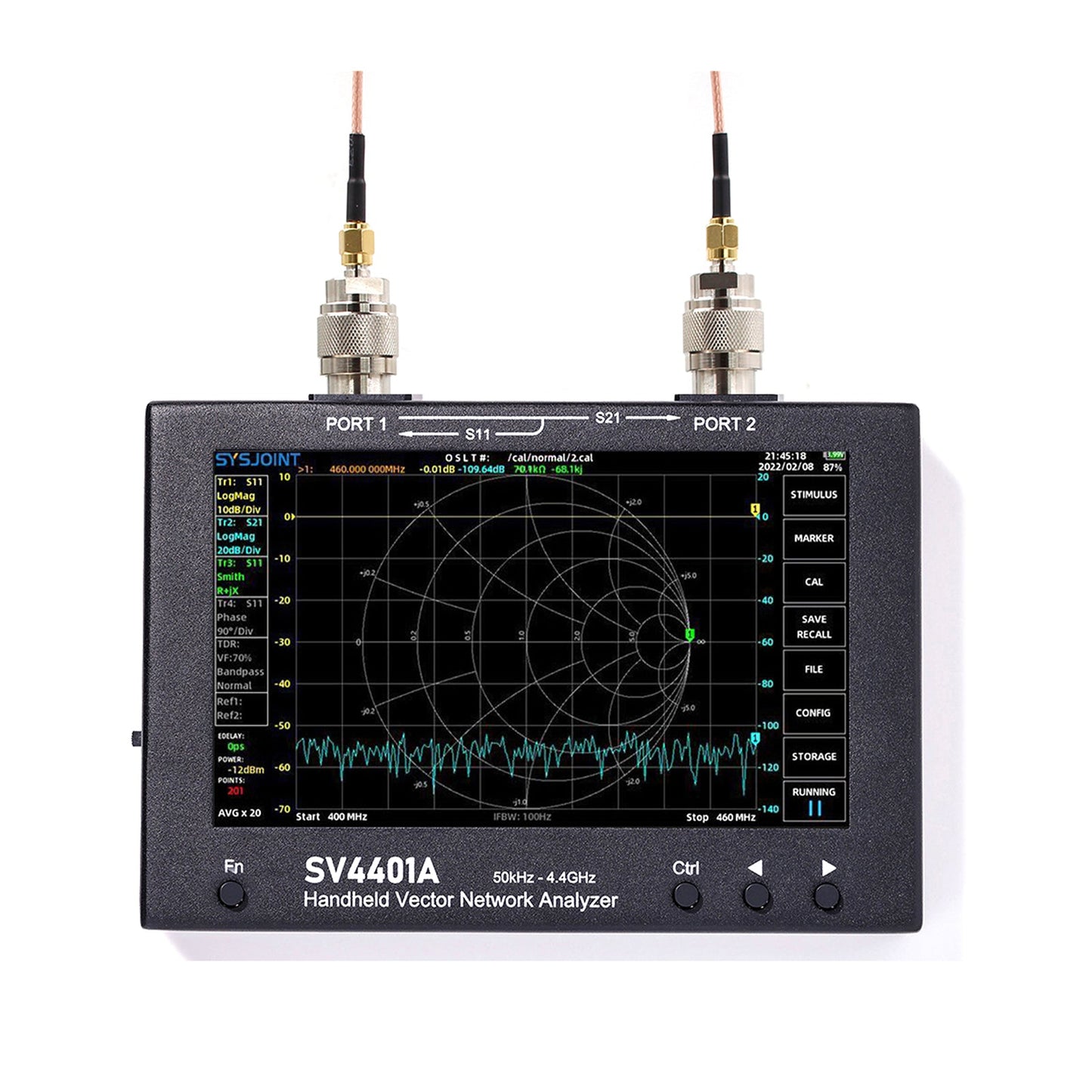 SV4401A 50 kHz-4,4 GHz Vektornetzwerk-Vektoranalysator 100 dB dynamischer NanoVNA