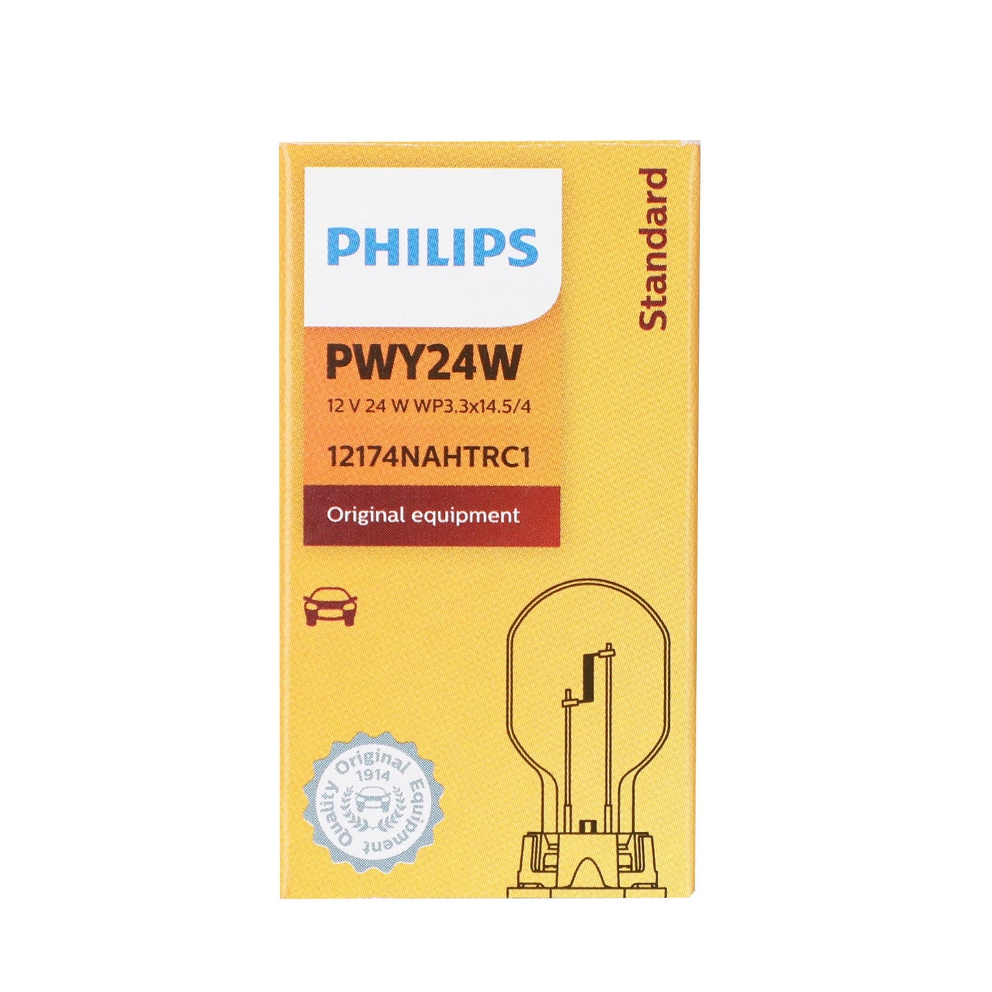 Pour Philips 12174NAHTRC1 Auto Standard Auxiliaire Ampoules PWY24W 12V24W WP3.3x14.5/4 Générique