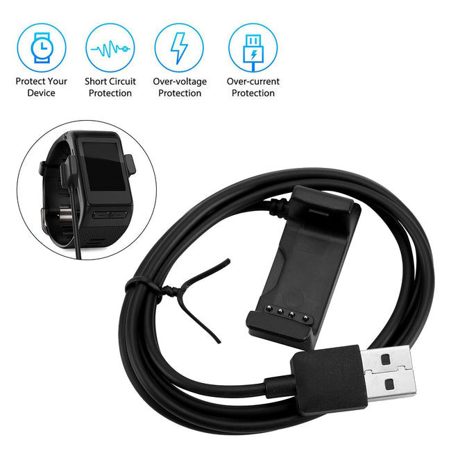 Câble de charge de chargeur USB pour montre intelligente Garmin Vivoactive HR GPS Vivosmart