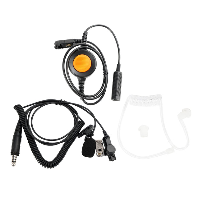 7.1-A3 Transparentes R?hren-Headset mit Mikrofon 6-Pin U94 PTT für E8600/8608/8268