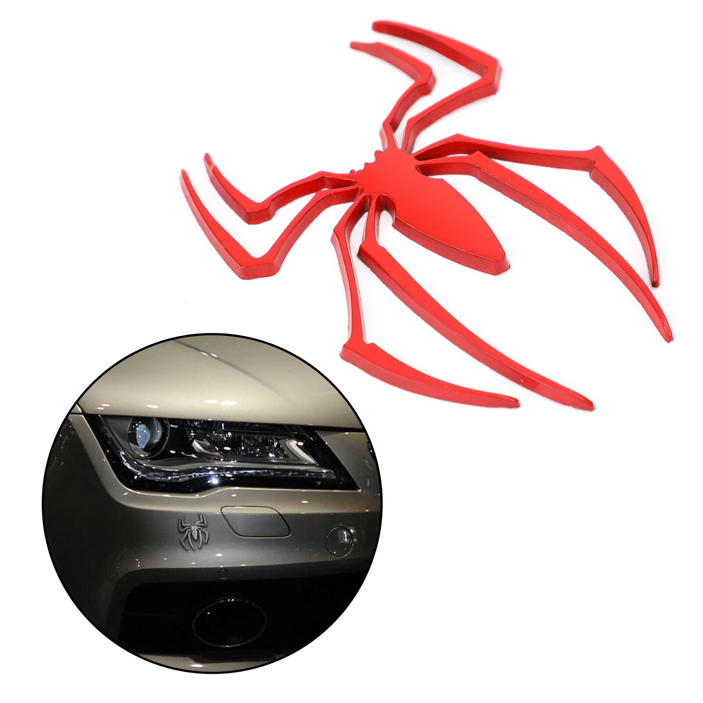 Auto Logo voiture autocollant métal Badge emblème araignée forme 3D voiture autocollant autocollant bricolage