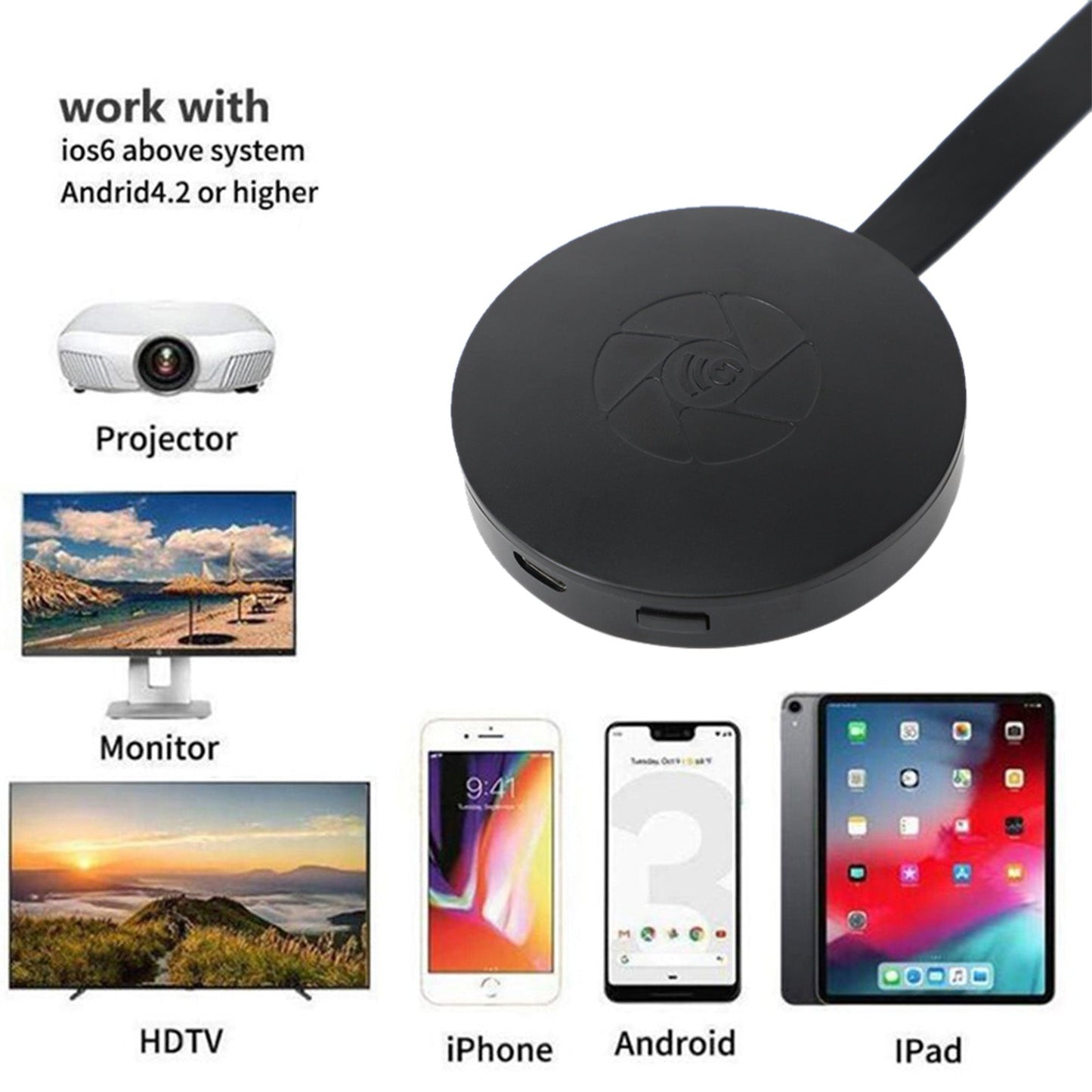 4K 1080p Wireless WiFi Display Dongle TV -Stick HDMI G2 -Adapter für iOS Android