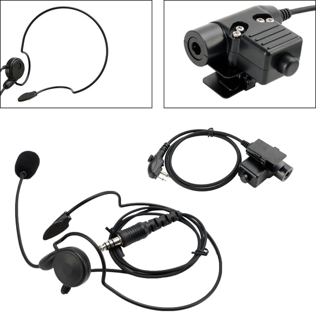 7,1-C7 Hinten Montieren Stecker Taktische Headset 6Pin U94 PTT Für HYT TD500 TD510 TD520