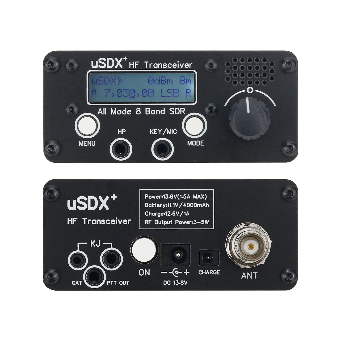 Émetteur-récepteur Usdr usdx+ Plus V2 3W-5W Émetteur-récepteur radio jambon HF 8 bandes tous modes