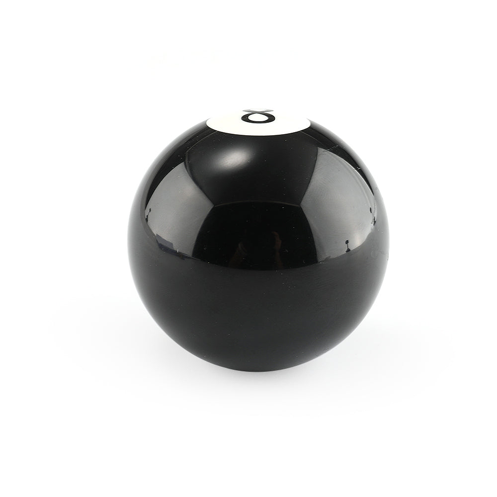 Boule de billard universelle n ° 8 équipement levier de vitesse noir couche circulaire bouton avec 3 adaptateurs générique