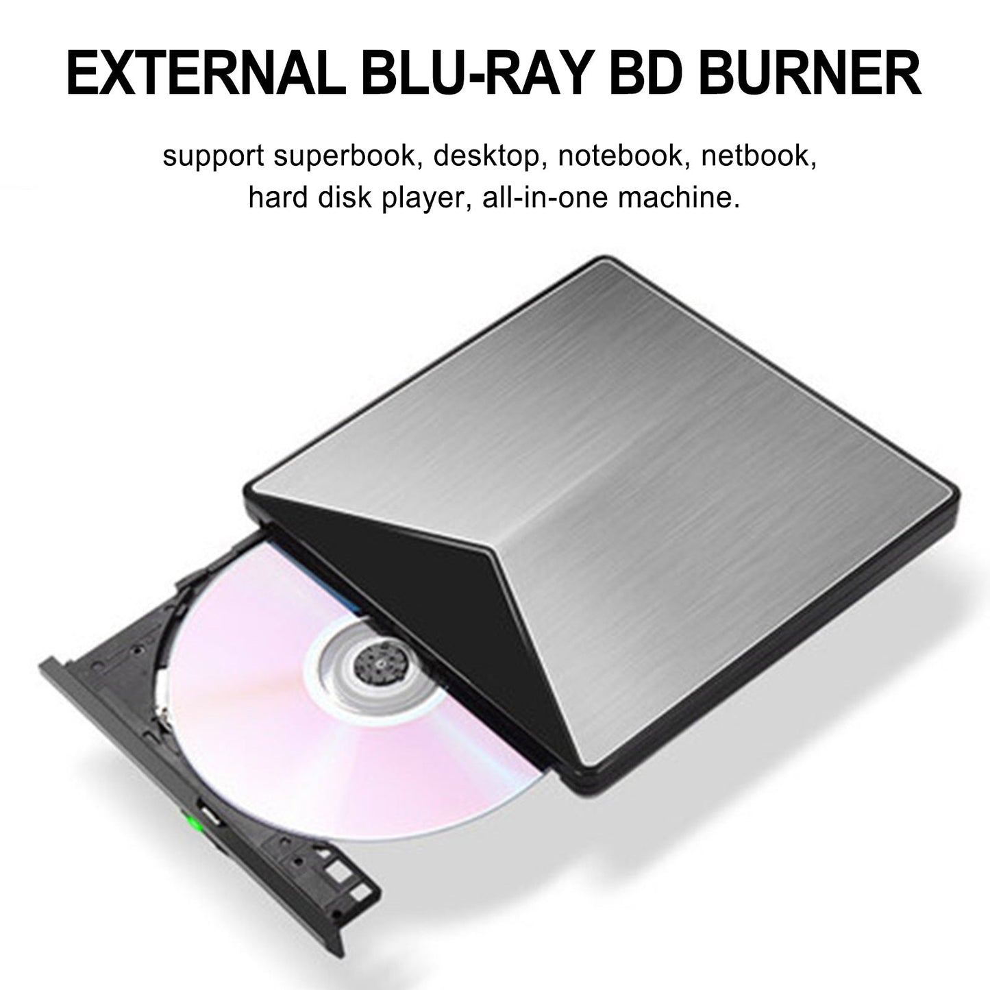 Graveur Blu-ray BD Externe USB Ultra Slim DVD RW Graveur de CD Lecteur Portable