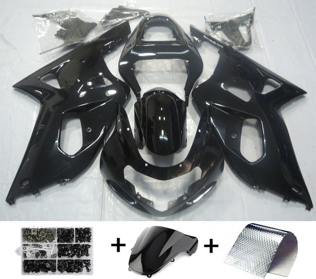 AMOTOPART-Verziehung Injektion Plastik Kit glänzend schwarz Passform für Suzuki GSXR600/750 2001-2003 Generic