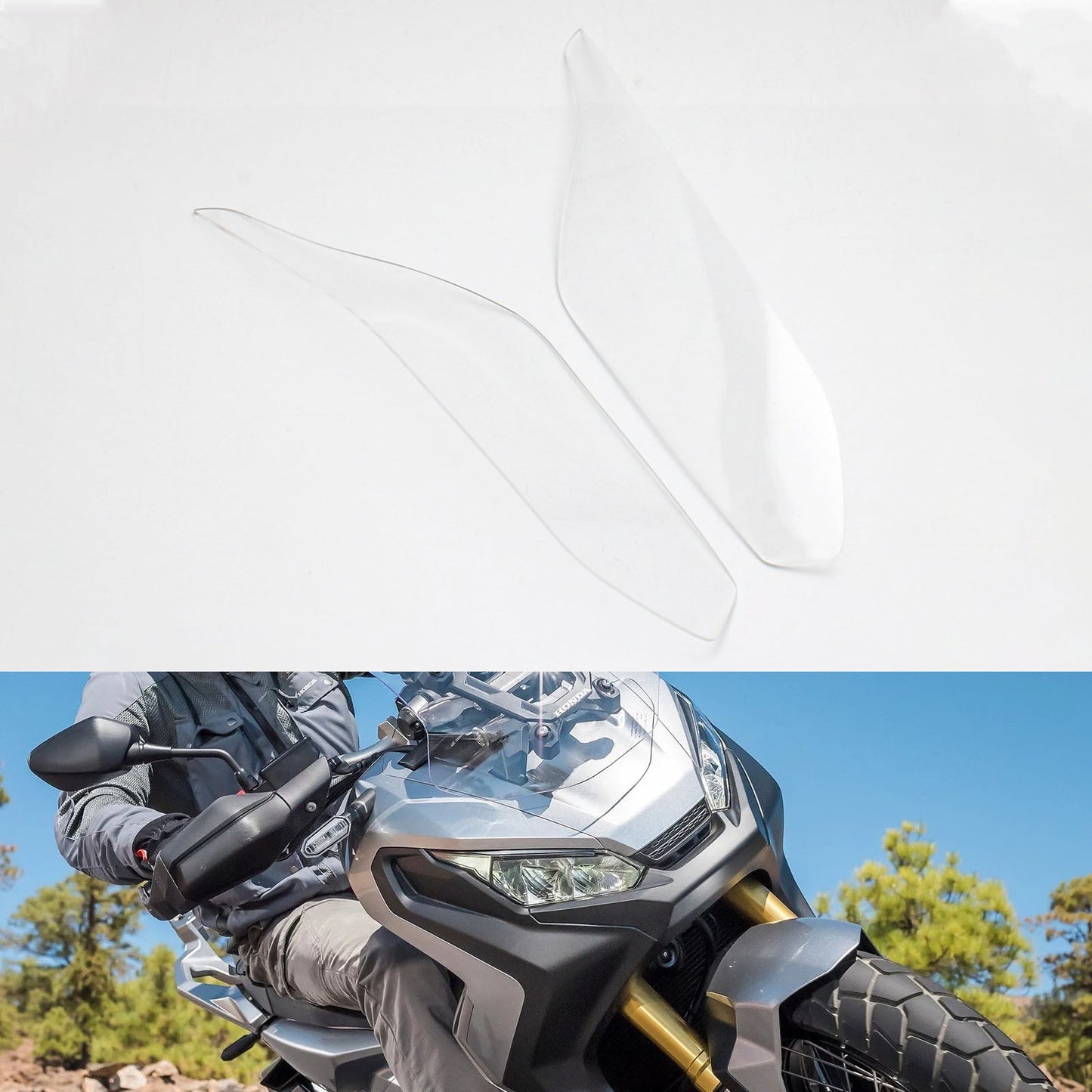 Housse de protection pour verre de phare commandé, convient pour Honda X-ADV 750 2017-2019 fumée générique