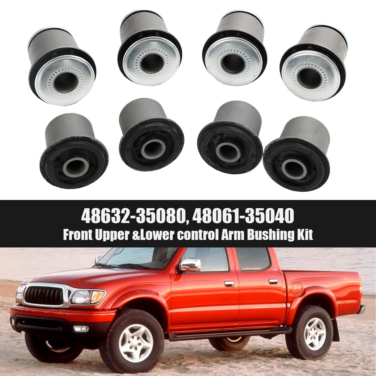 1996–2002 Toyota 4Runner, Hilux Surf vorderer oberer und unterer Querlenker-Buchsensatz Fedex Express