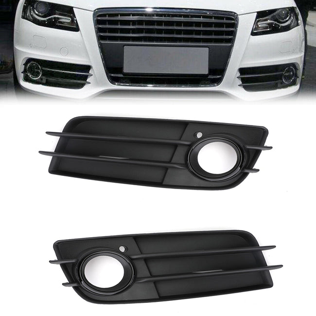 2 x Front Stoßstange Black Nebel Leichtkühlerabdeckung für Audi A4 S-Line S4 2008-12 Generic