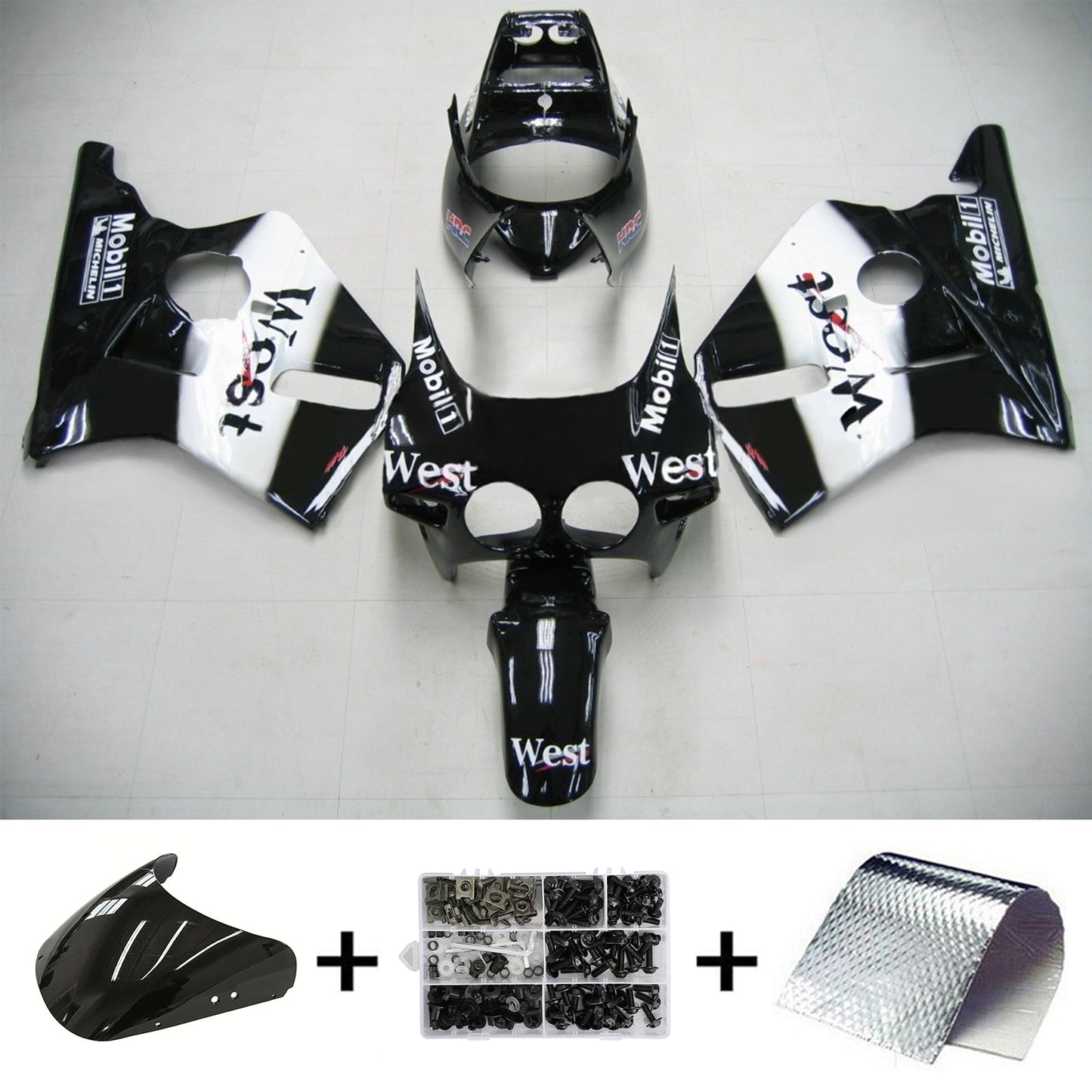 Kit de carénage Amotopart 1987-1989 Honda CBR400RR NC23