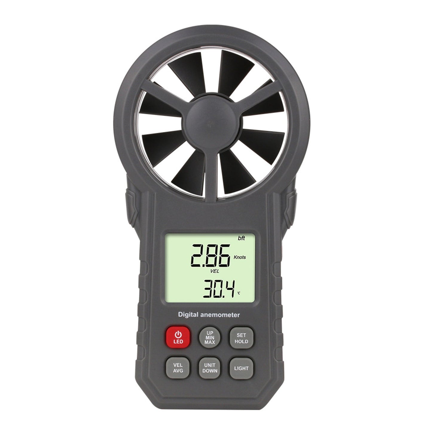 LCD Digital Anemometer Thermometer Luftdurchflussmesser Windgeschwindigkeitsmesser 0-30M/s