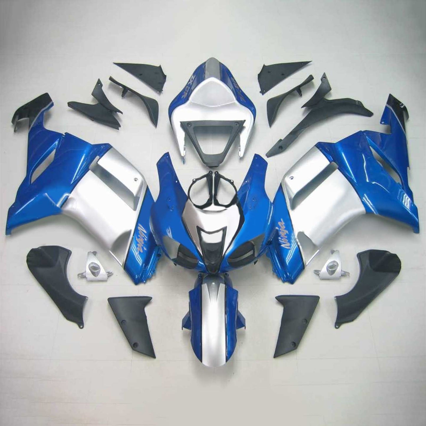 Kit de peur du ruban bleu Amotopart Kawasaki 2007-2008 ZX6R 636