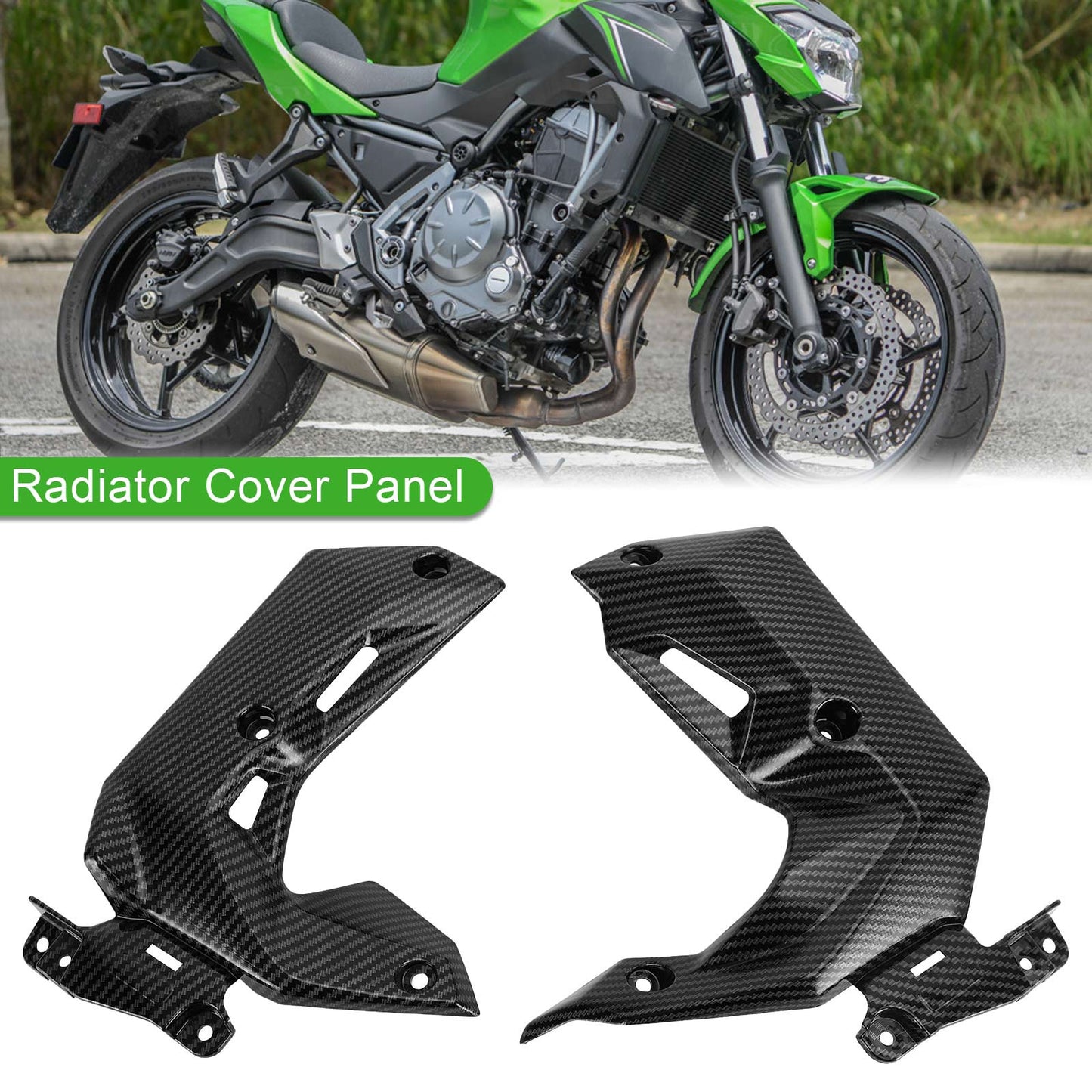 Garnitures de couvercle de radiateur latéral en plastique ABS pour Kawasaki Z650 2017-2019