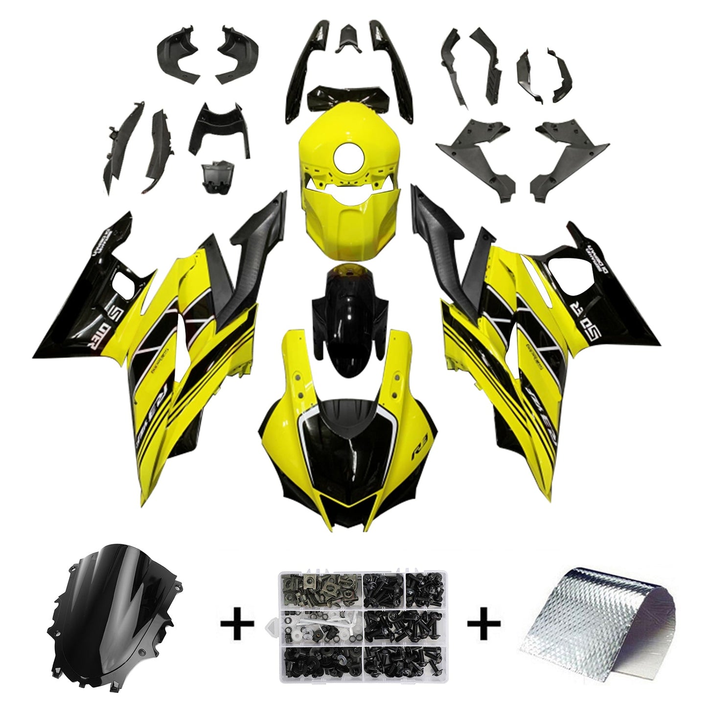 2022-2023 Yamaha YZF-R3 R25 Einspritzverkleidungs-Kit Karosserie Kunststoff ABS