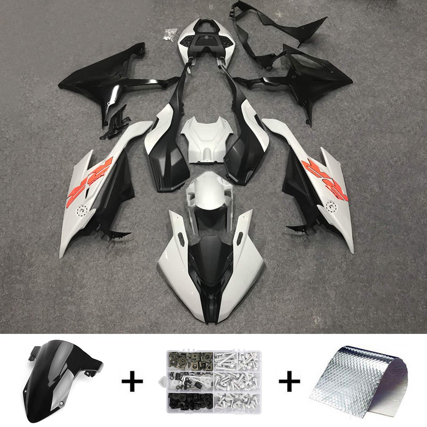 AMOTOPART 2019-2022 BMW S1000RR/M1000RR White Black Racing Abzugskit