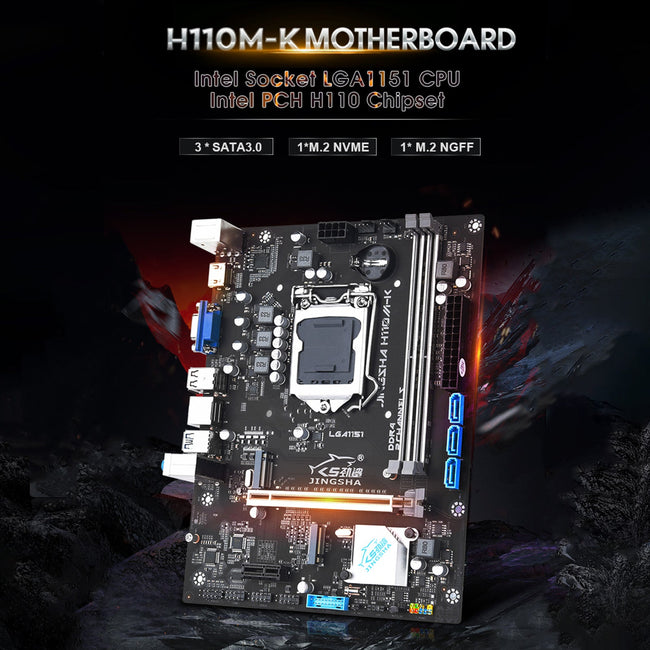 H110M-K Motherboard DDR4-Speicher LGA-1151 Dual M.2 integrierte Grafikkarte