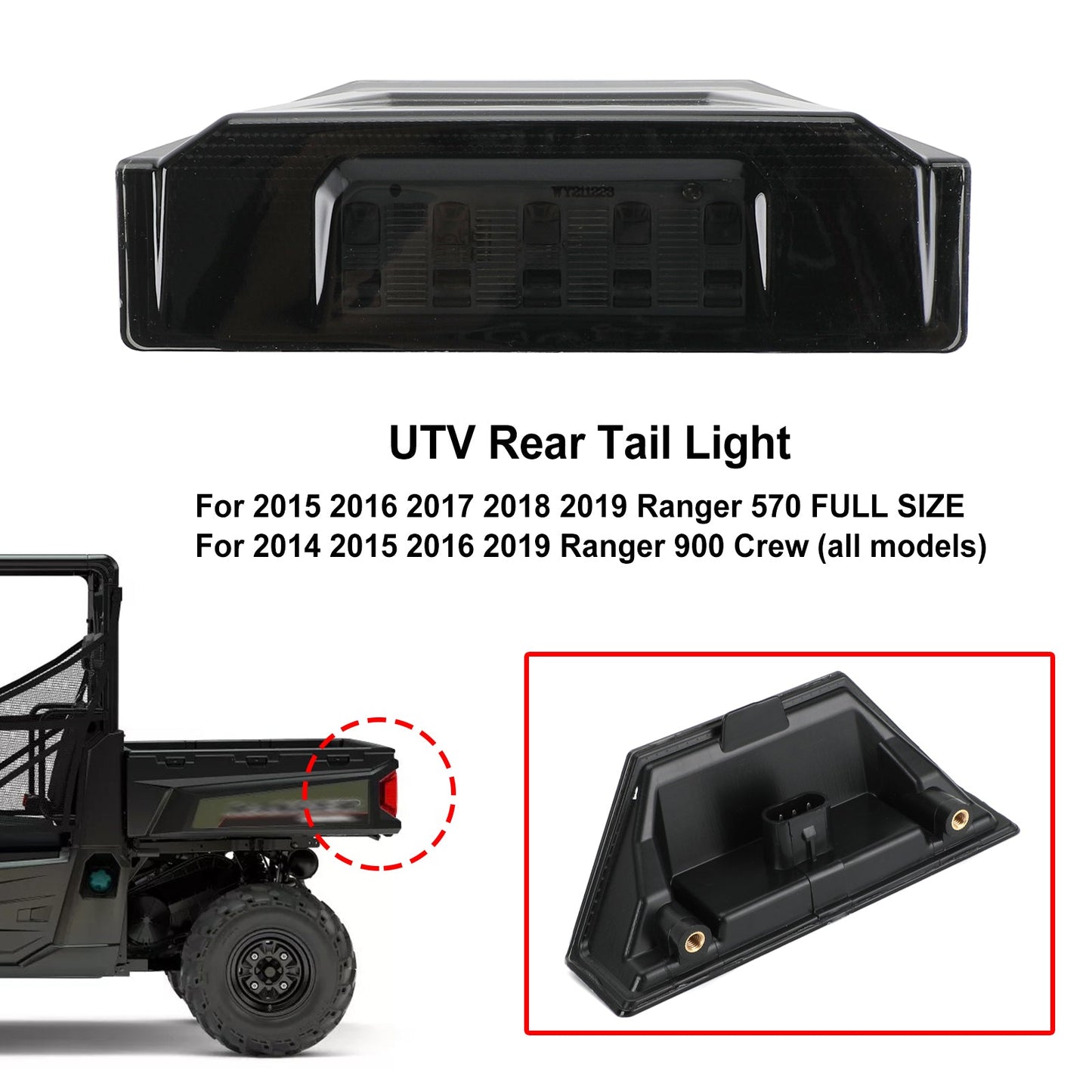 2412774 Feu arrière UTV pour Polaris Ranger Crew 570 XP 900 General 2013-2020 générique