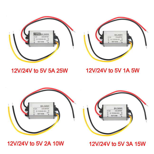 1~5A wasserdichter DC/DC-Wandler-Netzteilregler 12V/24V Step Down bis 5V