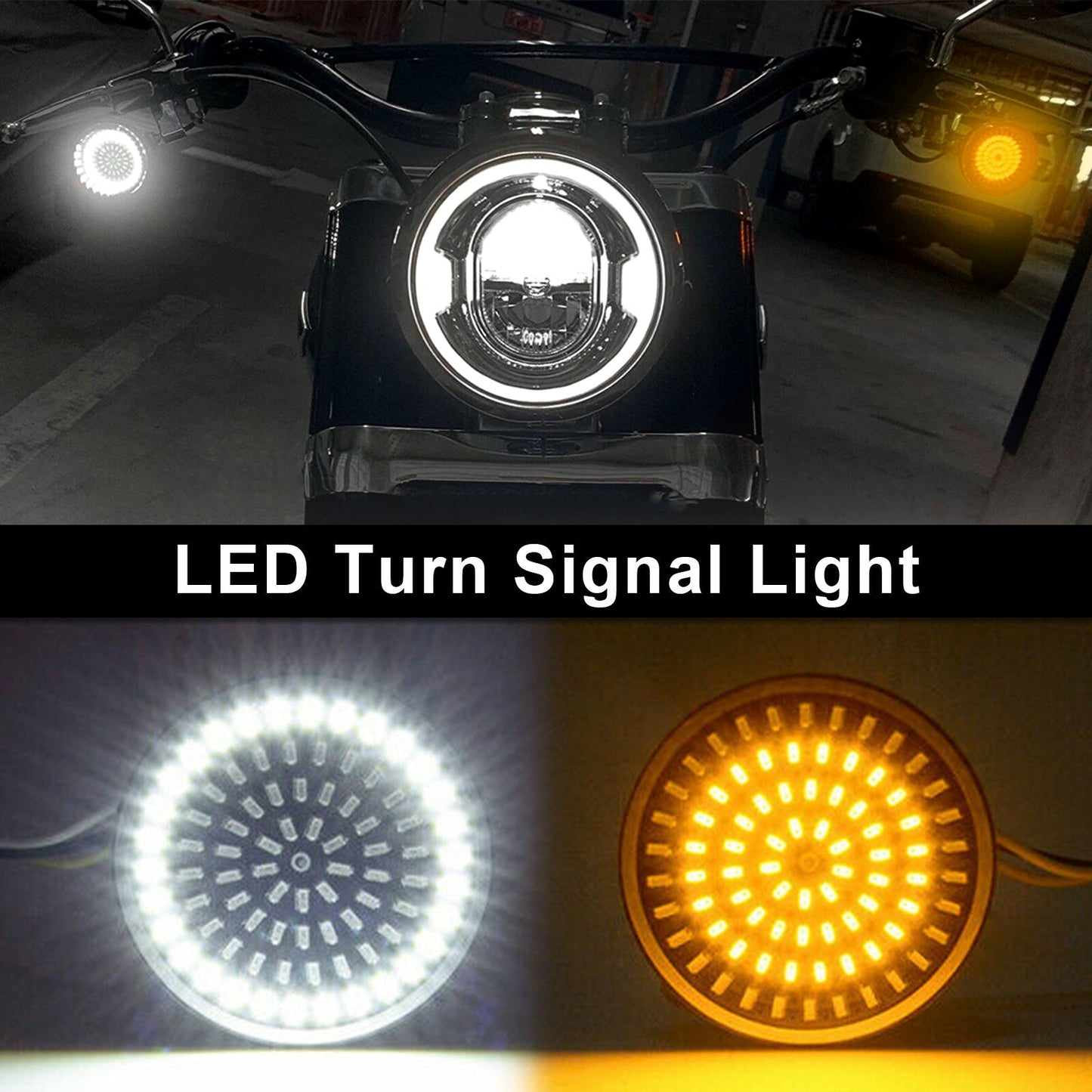 1157 LED-Blinkereinsätze Lampe Passend für Softail Touring Dyna Sportster Generikum