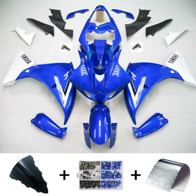 Amotopart Yamaha 2012-2014 YZF 1000 R1 Blue White Abzugskit