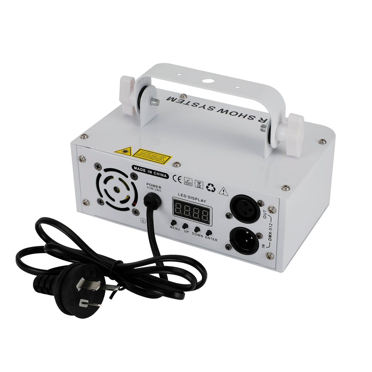 Wei? 500mW DMX RGB LED Laserstrahl Scanner Projektor Party Stage Laserlicht AU