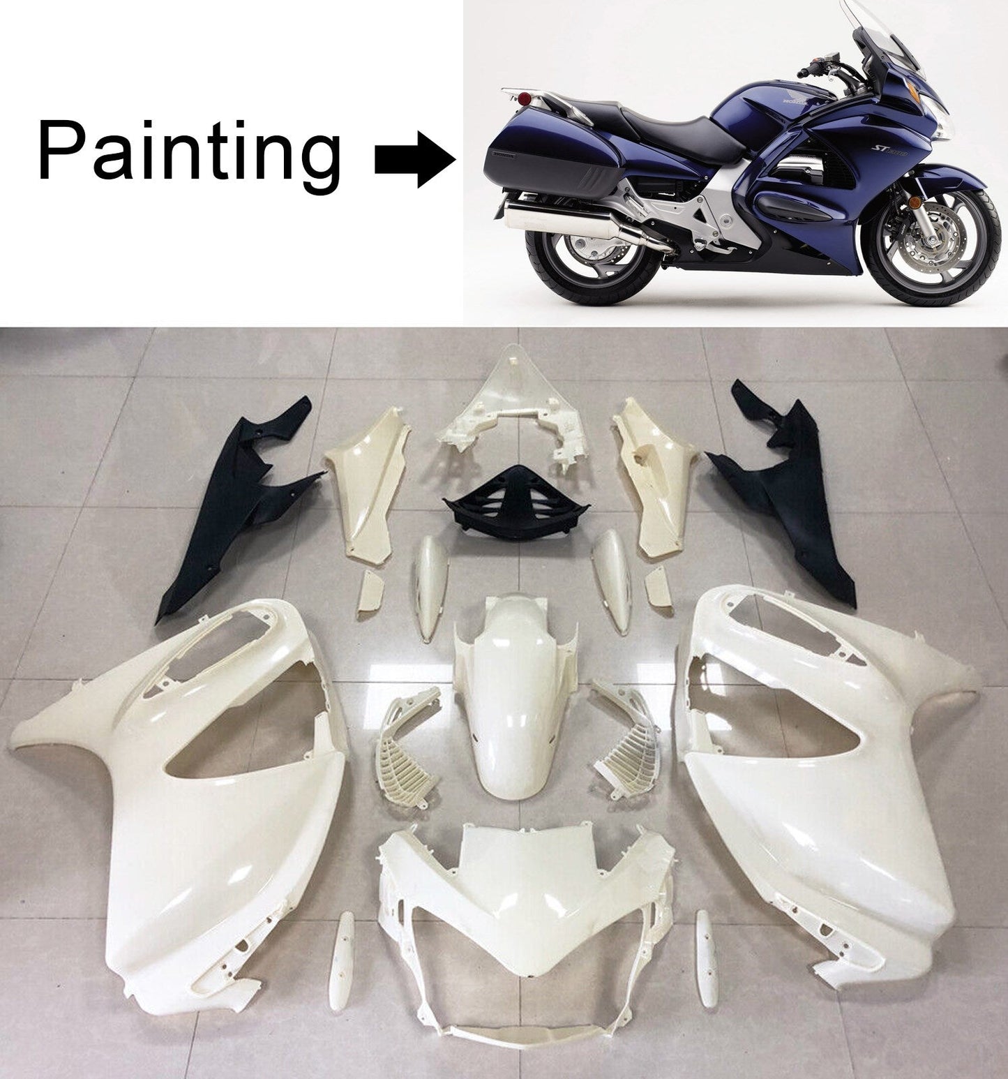 Amotopart Honda STX1300 ST1300 2002-2016 Kit de carénage Corps